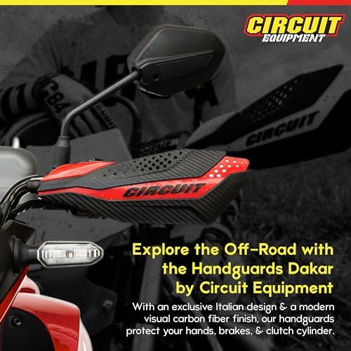 CIRCUIT equipment PM038-2D1 Motocross Handguards, Carbon/Black