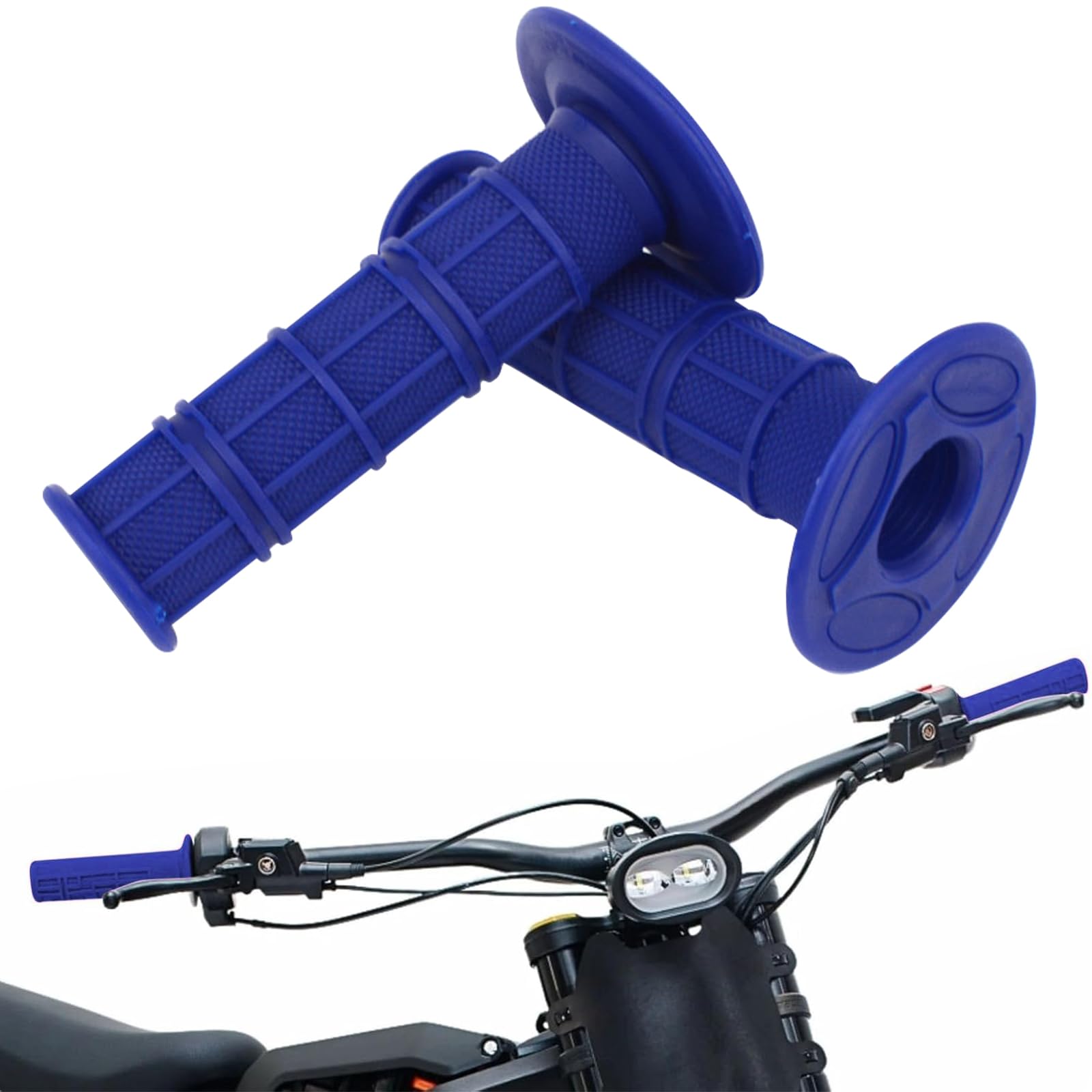 Dirt Bike Handlebar Grips 7/8" Rubber Handle Grip Universal for Sur Ron Surron LBX Talaria Sting R MX3/R MX4 MX5 Talaria X3 XXX E-Ride Pro SR S SS 2.0 3.0 Ventus One Electric Dirt Bike Black
