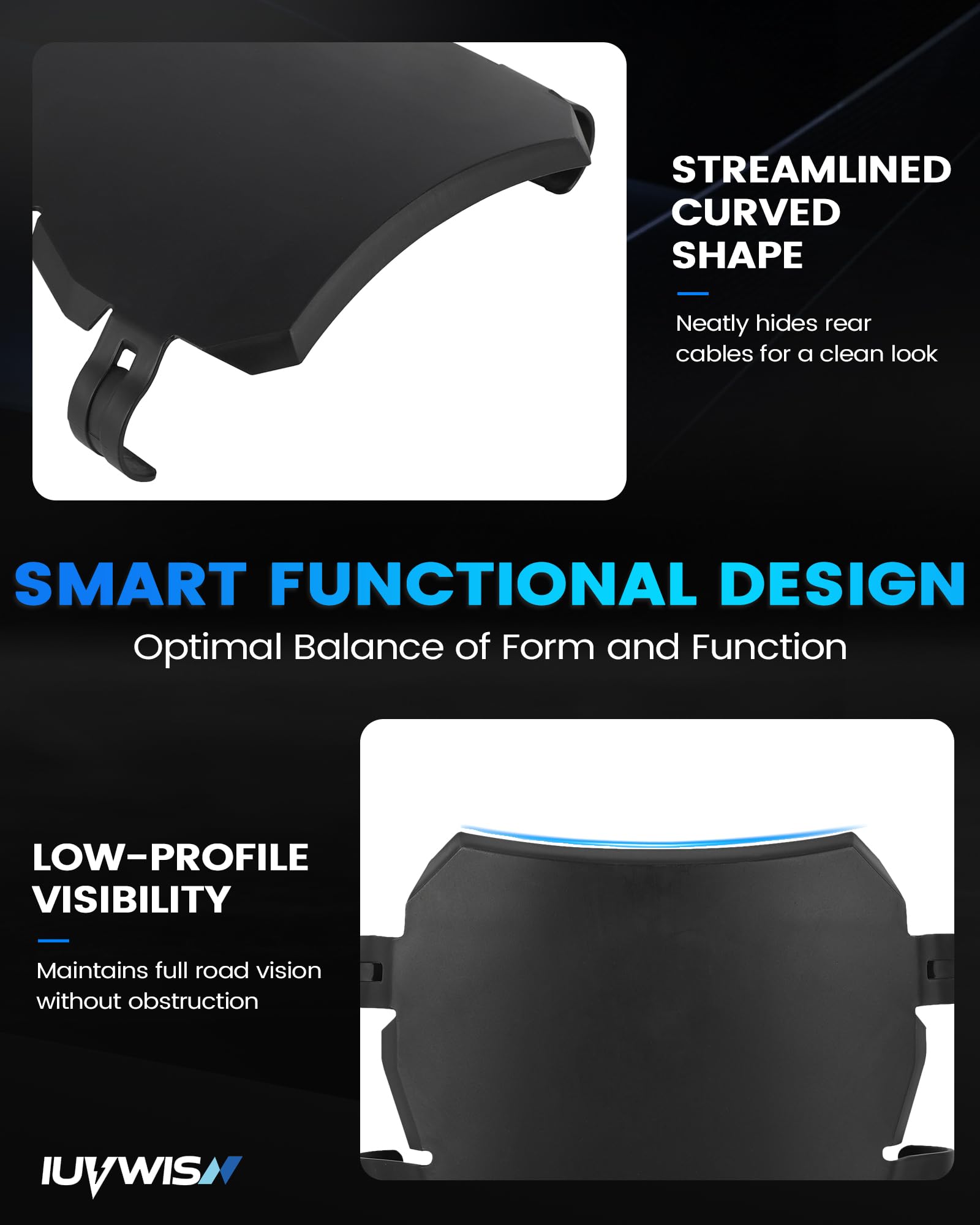 Electric Bike Number Plate E Bike Front Plate Compatible Fit for Ridstar Q20 Tuttio Soleil 01 Super 73 S1 S2 Y1 RX Macfox EBike Electric Commuter Mountain Bike Black