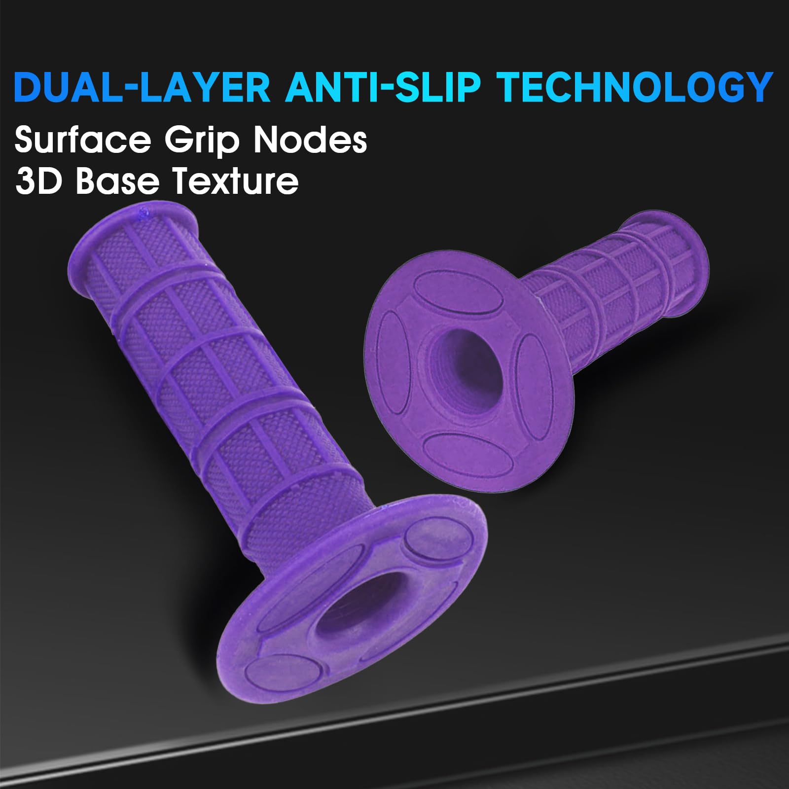 Dirt Bike Handlebar Grips 7/8" Rubber Handle Grip Universal for Sur Ron Surron LBX Talaria Sting R MX3/R MX4 MX5 Talaria X3 XXX E-Ride Pro SR S SS 2.0 3.0 Ventus One Electric Dirt Bike Black