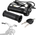 Ebike Full Twist Throttle Grip with 2 Keys Compatible Fit for Ridstar Q20/Q20 Pro Lite E-Bike, Electric Bike Throttle Smooth Acceleration Control Easy Installation