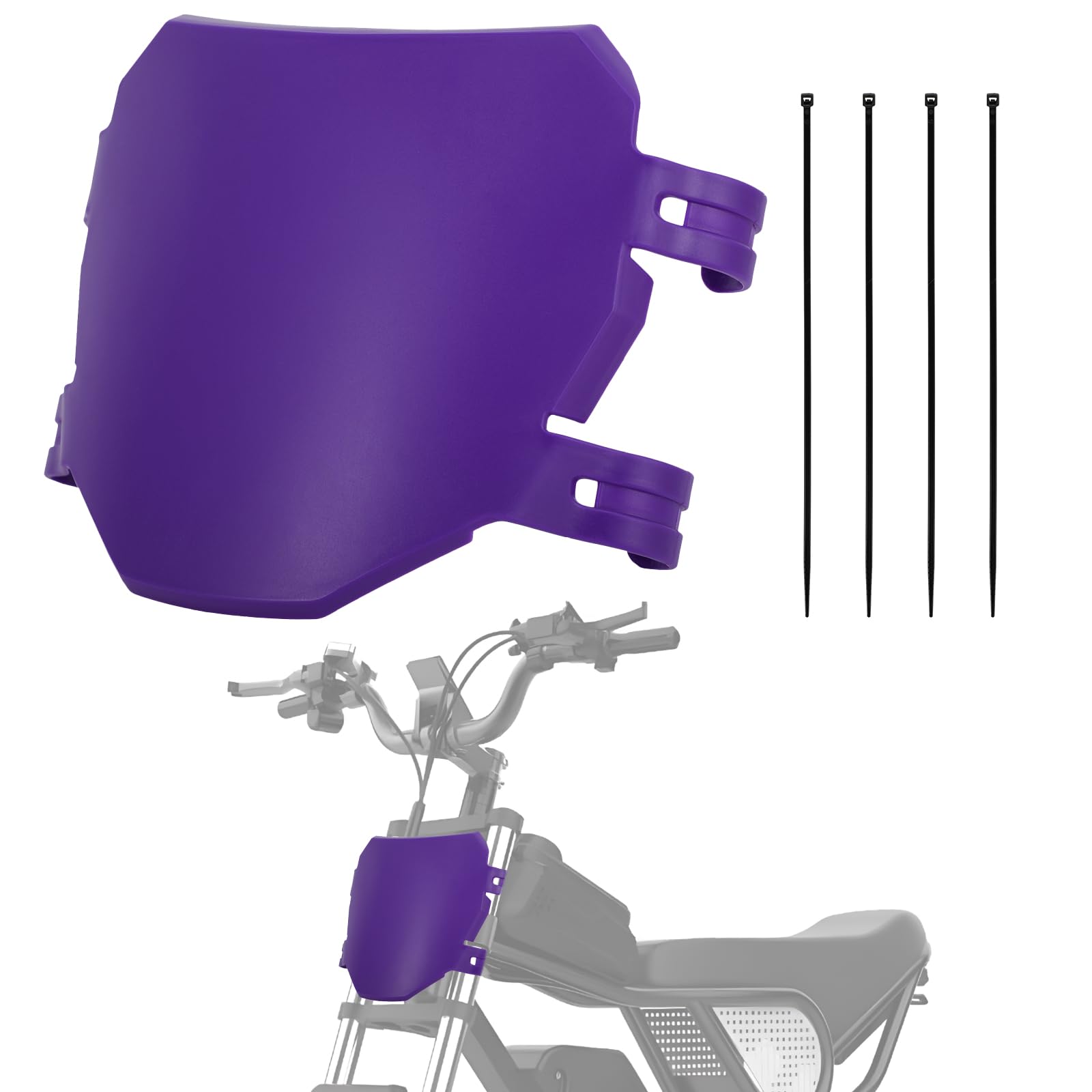 Electric Bike Number Plate E Bike Front Plate Compatible Fit for Ridstar Q20 Tuttio Soleil 01 Super 73 S1 S2 Y1 RX Macfox EBike Electric Commuter Mountain Bike Black