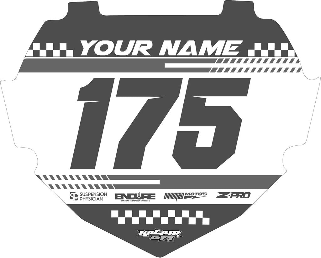Custom BMX Box Two Number Plate Decals - Personalize Your Racing Graphics with Your Name & Number, Multicolored Outstanding Designs, Fits Box Two Plates, Junior and Senior Sizes.