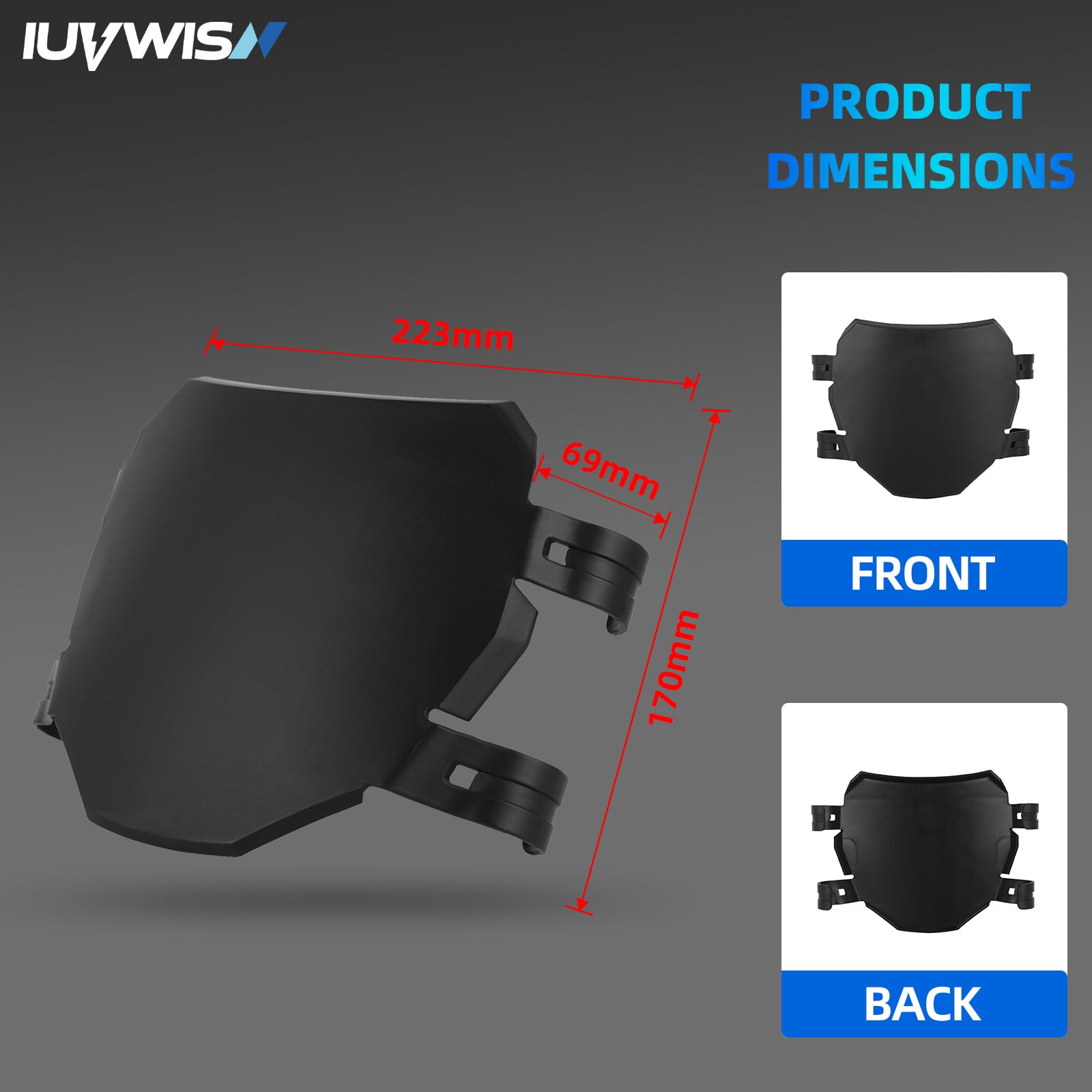 Electric Dirt Bike Number Plate Front License for Surron LBX Tutti Soleil 01 Yozma IN10 Talaria Sting MX3/R MX4 MX5 XXX eRide Pro SR S SS 2.0 3.0 Rawrr Mantis Ebox Dragster ETM RTR Black