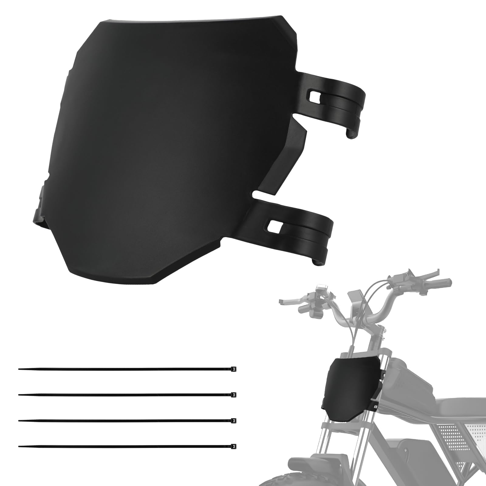 Electric Bike Number Plate E Bike Front Plate Compatible Fit for Ridstar Q20 Tuttio Soleil 01 Super 73 S1 S2 Y1 RX Macfox EBike Electric Commuter Mountain Bike Black