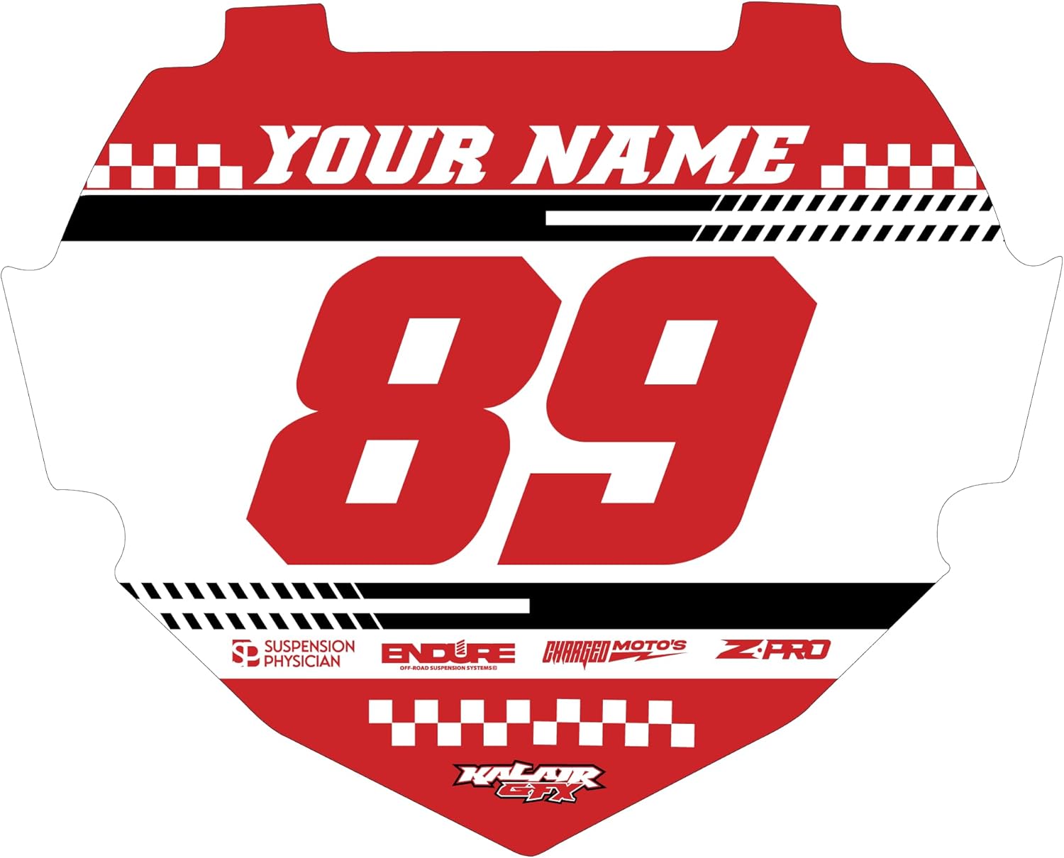 Custom BMX Box Two Number Plate Decals - Personalize Your Racing Graphics with Your Name & Number, Multicolored Outstanding Designs, Fits Box Two Plates, Junior and Senior Sizes.