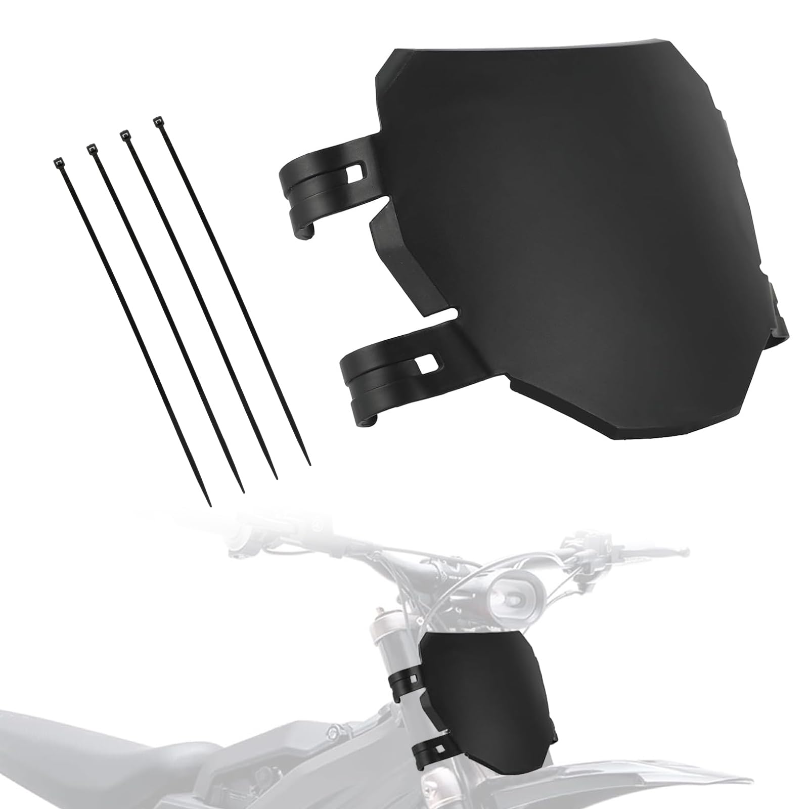 Electric Dirt Bike Number Plate Front License for Surron LBX Tutti Soleil 01 Yozma IN10 Talaria Sting MX3/R MX4 MX5 XXX eRide Pro SR S SS 2.0 3.0 Rawrr Mantis Ebox Dragster ETM RTR Black