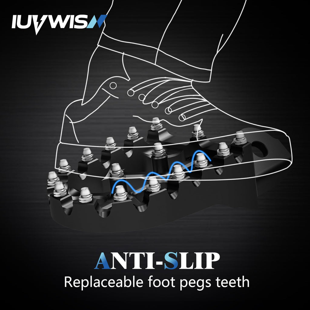 Electric Dirt Bike Wider Foot Pegs Footpegs CNC for Surron Sur Ron LBX ERide Pro SS 2.0 3.0 E-Ride Pro SR/S 79Bike Falcon GT Ventus One Black