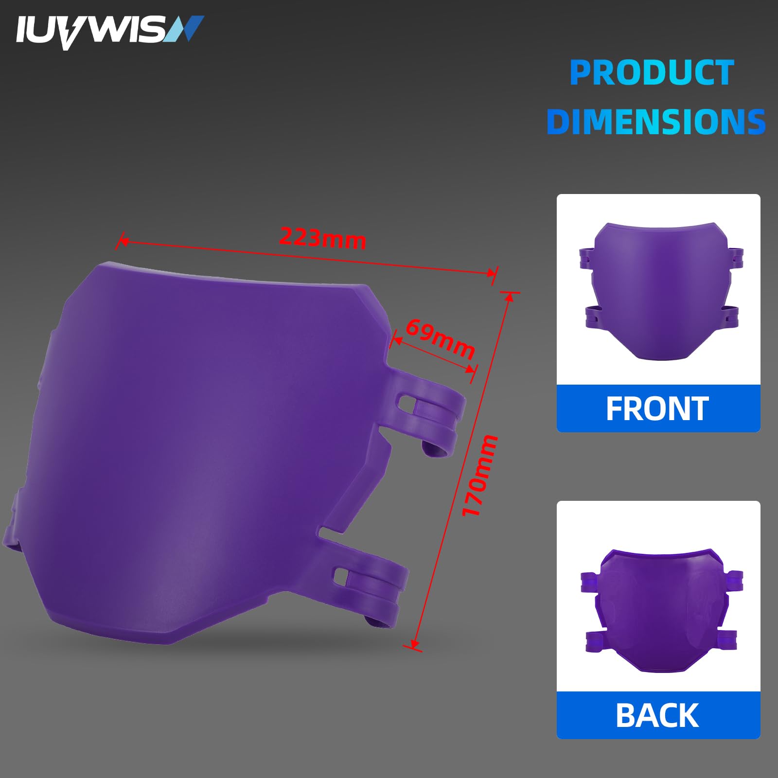 Electric Dirt Bike Number Plate Front License for Surron LBX Tutti Soleil 01 Yozma IN10 Talaria Sting MX3/R MX4 MX5 XXX eRide Pro SR S SS 2.0 3.0 Rawrr Mantis Ebox Dragster ETM RTR Black