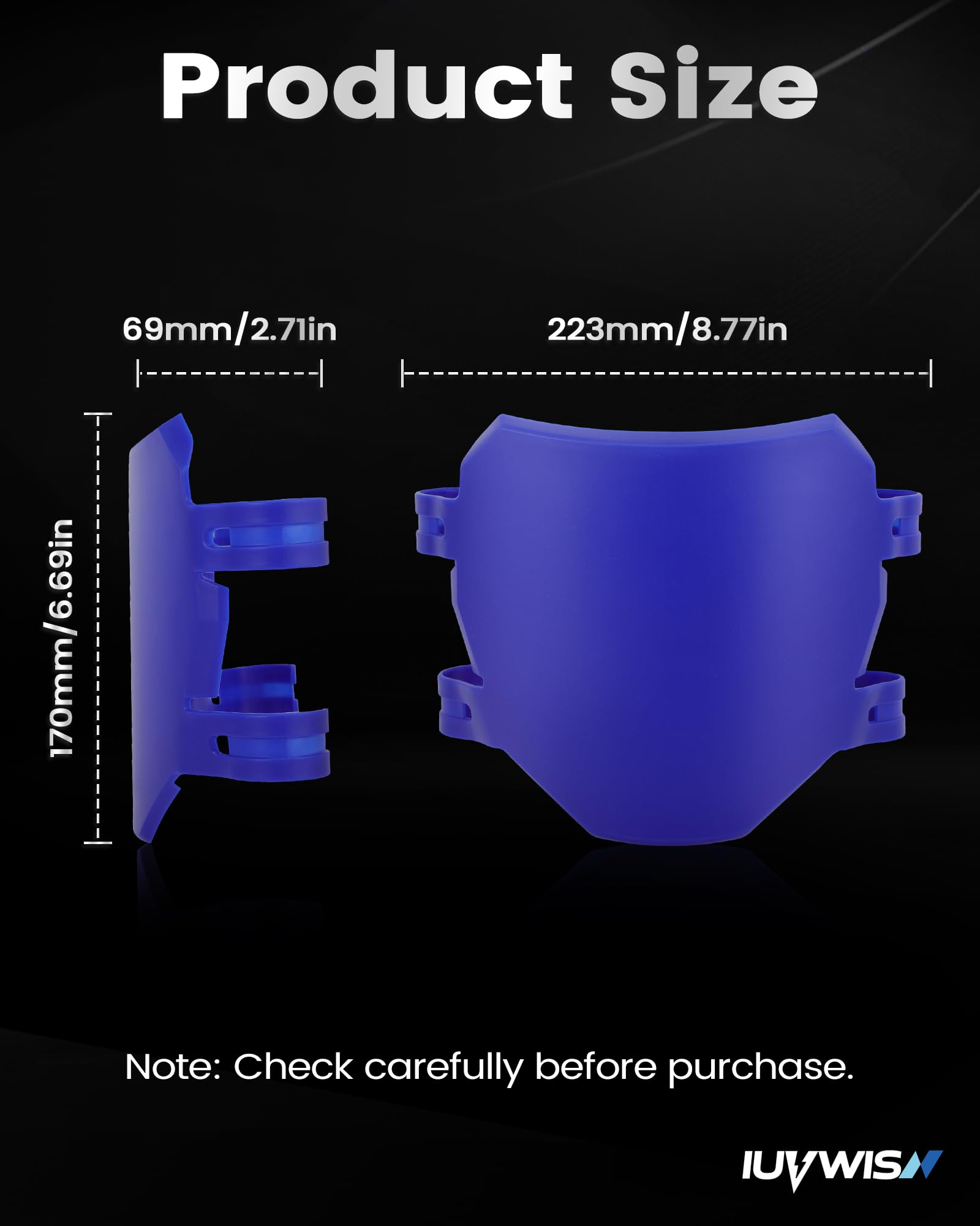 Electric Bike Number Plate E Bike Front Plate Compatible Fit for Ridstar Q20 Tuttio Soleil 01 Super 73 S1 S2 Y1 RX Macfox EBike Electric Commuter Mountain Bike Black