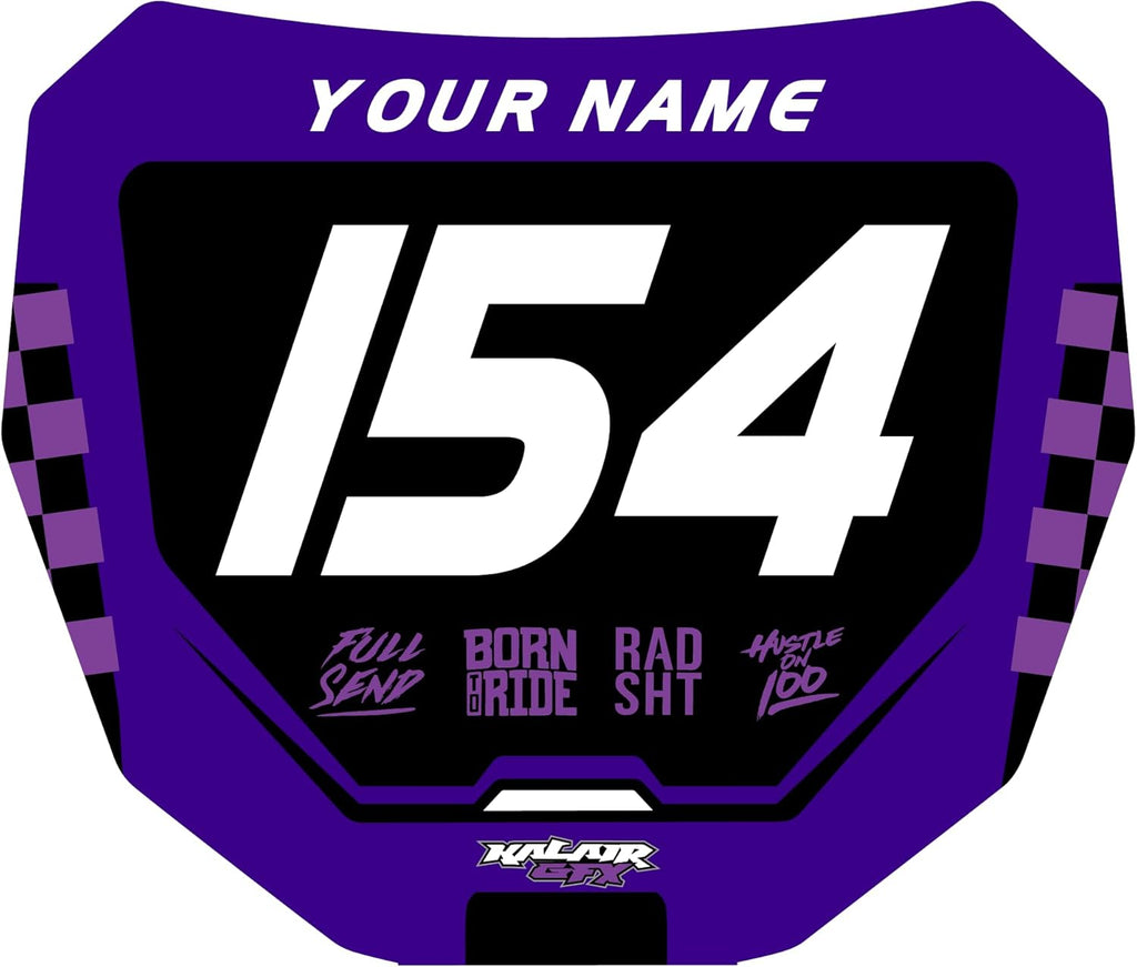 Custom ODI DH Electric Bike Number Plate Decal - Personalized Racing Graphics with Your Name & Number, Surron Multicolored Eye-catching Plate Design Decals,Plastics NOT Included.