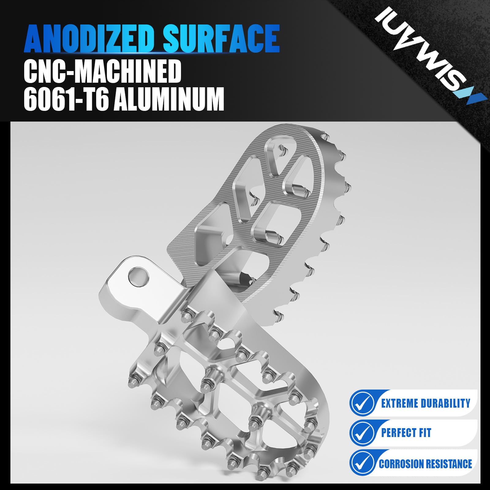 Dirt Bike Foot Pegs Footpegs Rest Pedal CNC for MX 650 500 MX650 MX500 SX500 MX350 Electric Dirt Bike Black