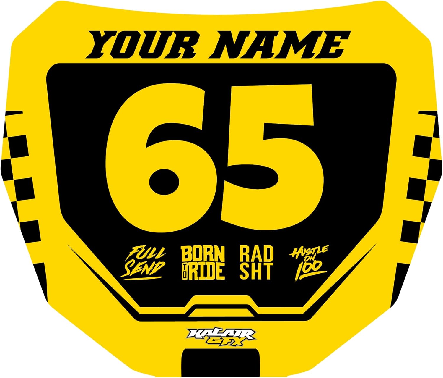 Custom ODI DH Electric Bike Number Plate Decal - Personalized Racing Graphics with Your Name & Number, Surron Multicolored Eye-catching Plate Design Decals,Plastics NOT Included.