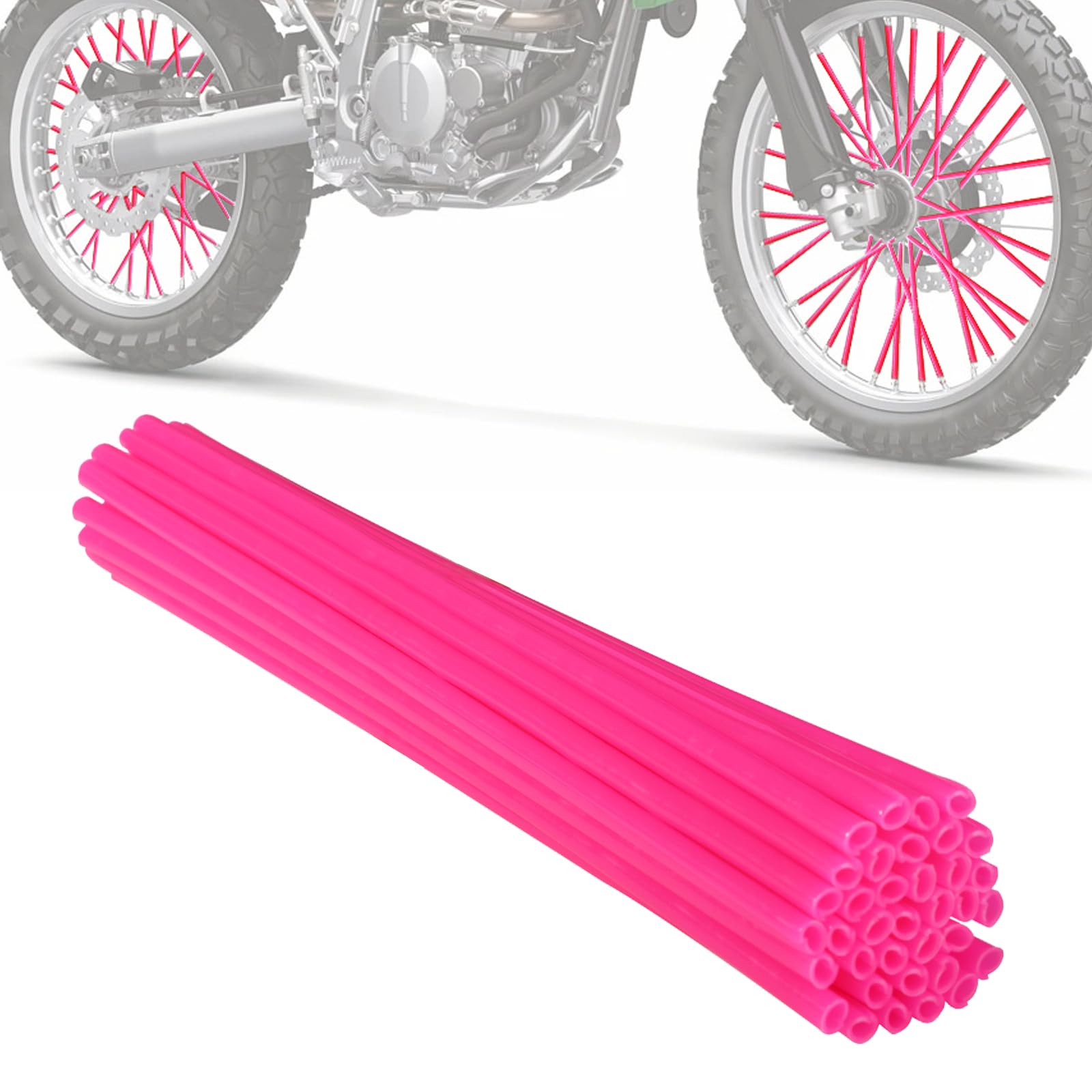 Motorcycle Spoke Skins,Spoke Covers Wheel Wraps Universal for CRF 50 50F CRF 110 CRF125F CRF100F CRF150R CRF250R XR150L TRX 125 8"-21" Rim Dirt Pit Bike ATV Red