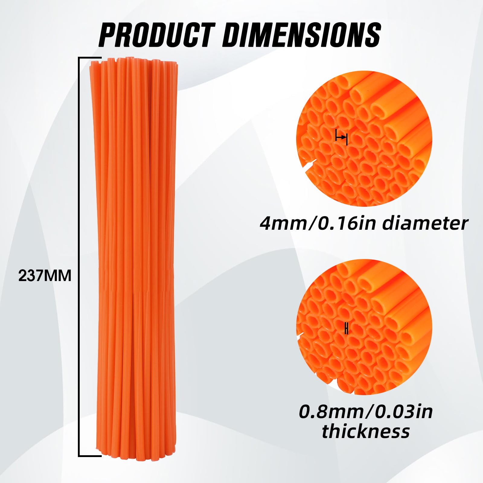 Motorcycle Spoke Skins,Spoke Covers Wheel Wraps Universal for CRF 50 50F CRF 110 CRF125F CRF100F CRF150R CRF250R XR150L TRX 125 8"-21" Rim Dirt Pit Bike ATV Red