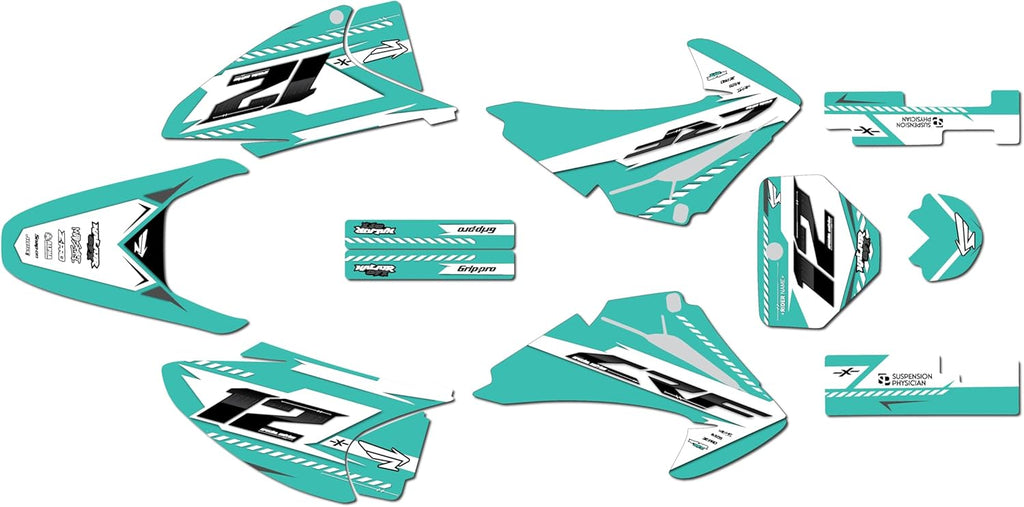 Graphics Kit for Honda CRF 150F (2003-2007) Lethal Series - Dirt Pit Bike Motorcycle Stickers, Dirtbike Racing Automotive Decal Motocross Accessories no-Plastics