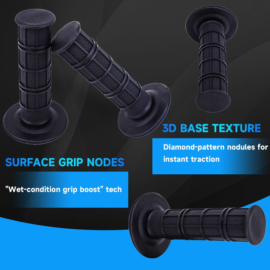 Dirt Bike Handlebar Grips 7/8" Rubber Handle Grip Universal for Sur Ron Surron LBX Talaria Sting R MX3/R MX4 MX5 Talaria X3 XXX E-Ride Pro SR S SS 2.0 3.0 Ventus One Electric Dirt Bike Black