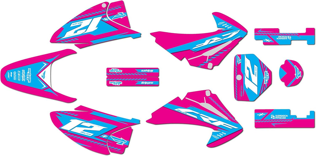 Graphics Kit for Honda CRF 150F (2003-2007) Lethal Series - Dirt Pit Bike Motorcycle Stickers, Dirtbike Racing Automotive Decal Motocross Accessories no-Plastics