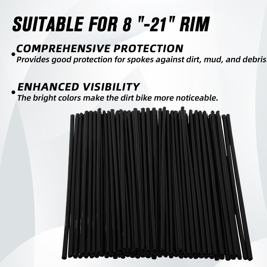 Motorcycle Spoke Skins,Spoke Covers Wheel Wraps Universal for CRF 50 50F CRF 110 CRF125F CRF100F CRF150R CRF250R XR150L TRX 125 8"-21" Rim Dirt Pit Bike ATV Red