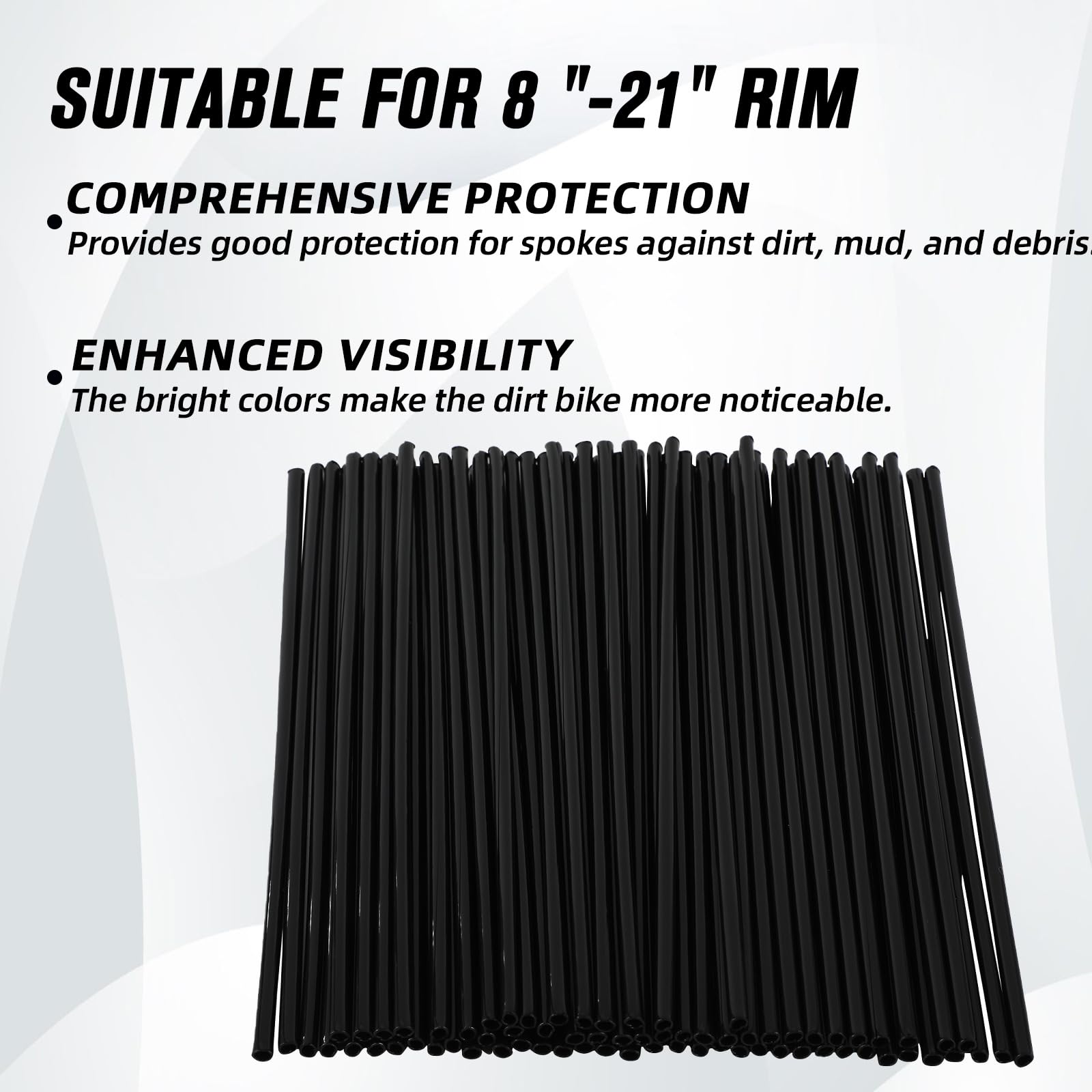 Motorcycle Spoke Skins,Spoke Covers Wheel Wraps Universal for CRF 50 50F CRF 110 CRF125F CRF100F CRF150R CRF250R XR150L TRX 125 8"-21" Rim Dirt Pit Bike ATV Red