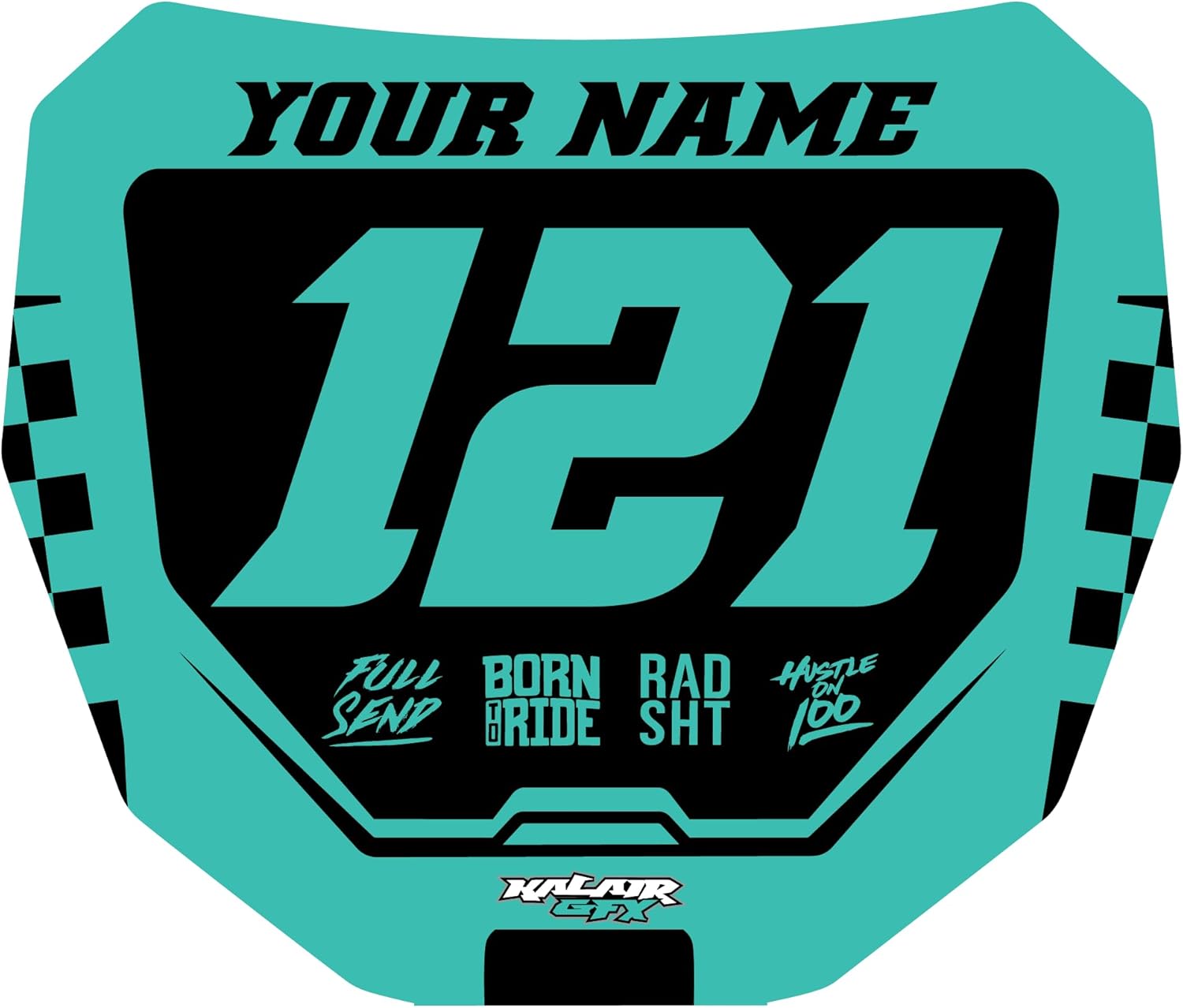 Custom ODI DH Electric Bike Number Plate Decal - Personalized Racing Graphics with Your Name & Number, Surron Multicolored Eye-catching Plate Design Decals,Plastics NOT Included.