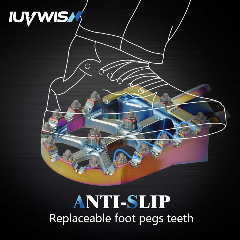 Electric Dirt Bike Wider Foot Pegs Footpegs CNC for Surron Sur Ron LBX ERide Pro SS 2.0 3.0 E-Ride Pro SR/S 79Bike Falcon GT Ventus One Black