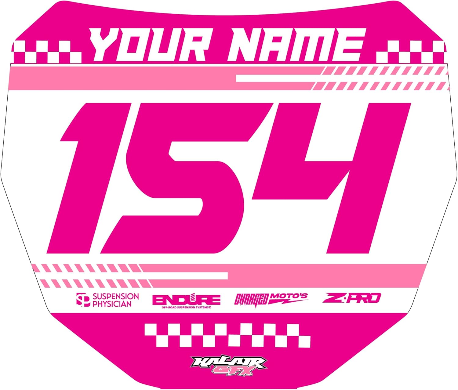 Custom ODI DH Electric Bike Number Plate Decal - Personalized Racing Graphics with Your Name & Number, Surron Multicolored Eye-catching Plate Design Decals.