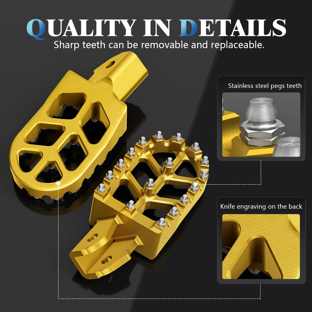 Electric Dirt Bike Wider Foot Pegs Footpegs CNC for Surron Sur Ron LBX ERide Pro SS 2.0 3.0 E-Ride Pro SR/S 79Bike Falcon GT Ventus One Black