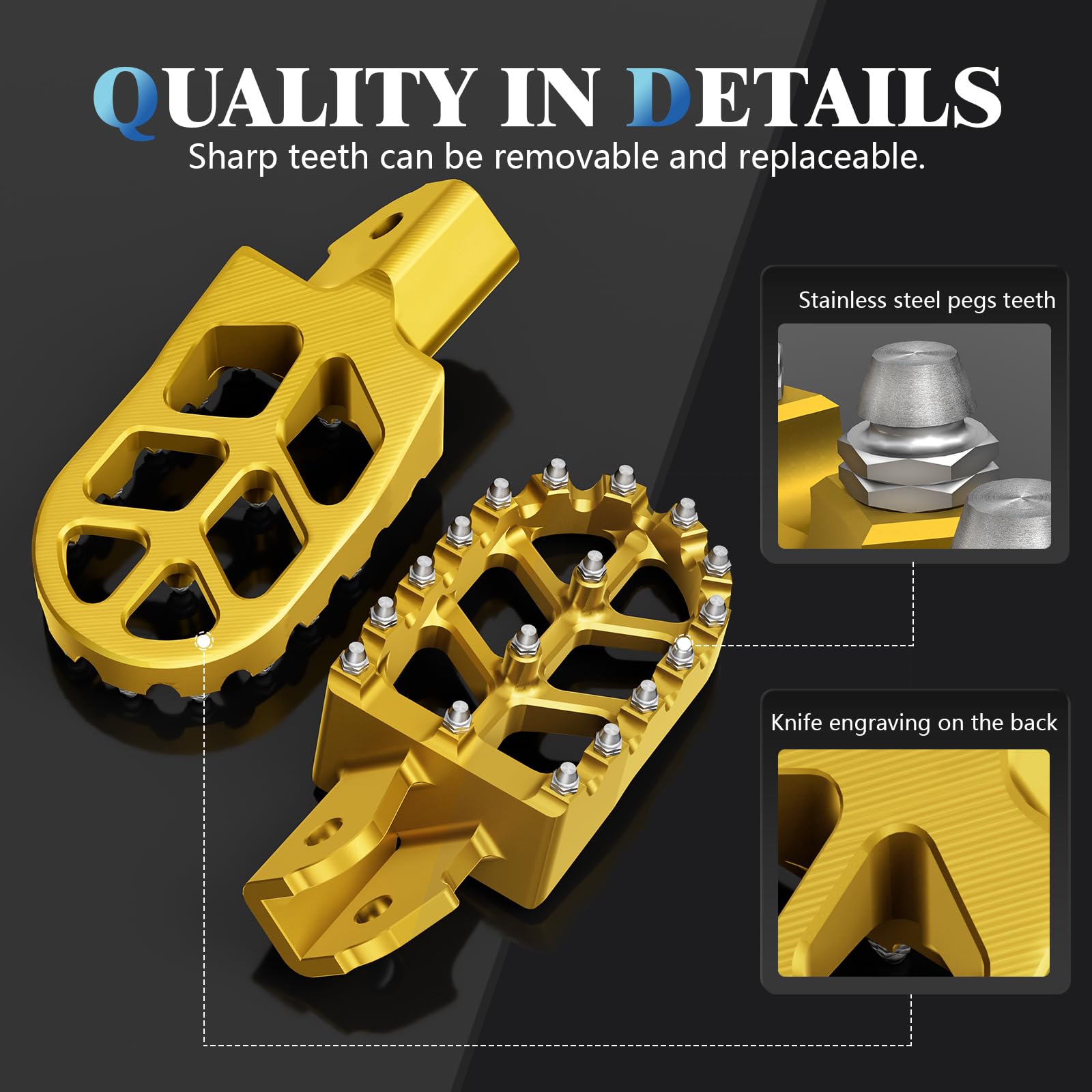 Electric Dirt Bike Wider Foot Pegs Footpegs CNC for Surron Sur Ron LBX ERide Pro SS 2.0 3.0 E-Ride Pro SR/S 79Bike Falcon GT Ventus One Black