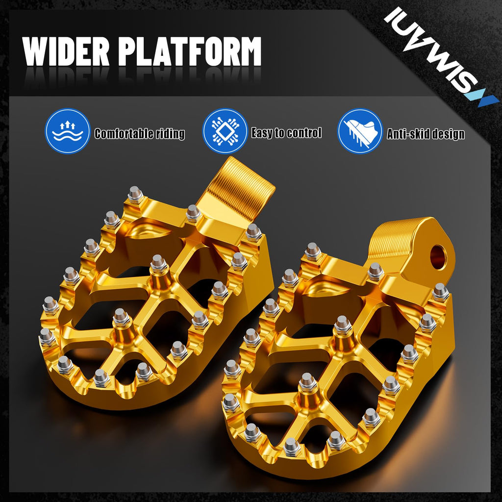 Dirt Bike Foot Pegs Footpegs Rest Pedal CNC for MX 650 500 MX650 MX500 SX500 MX350 Electric Dirt Bike Black