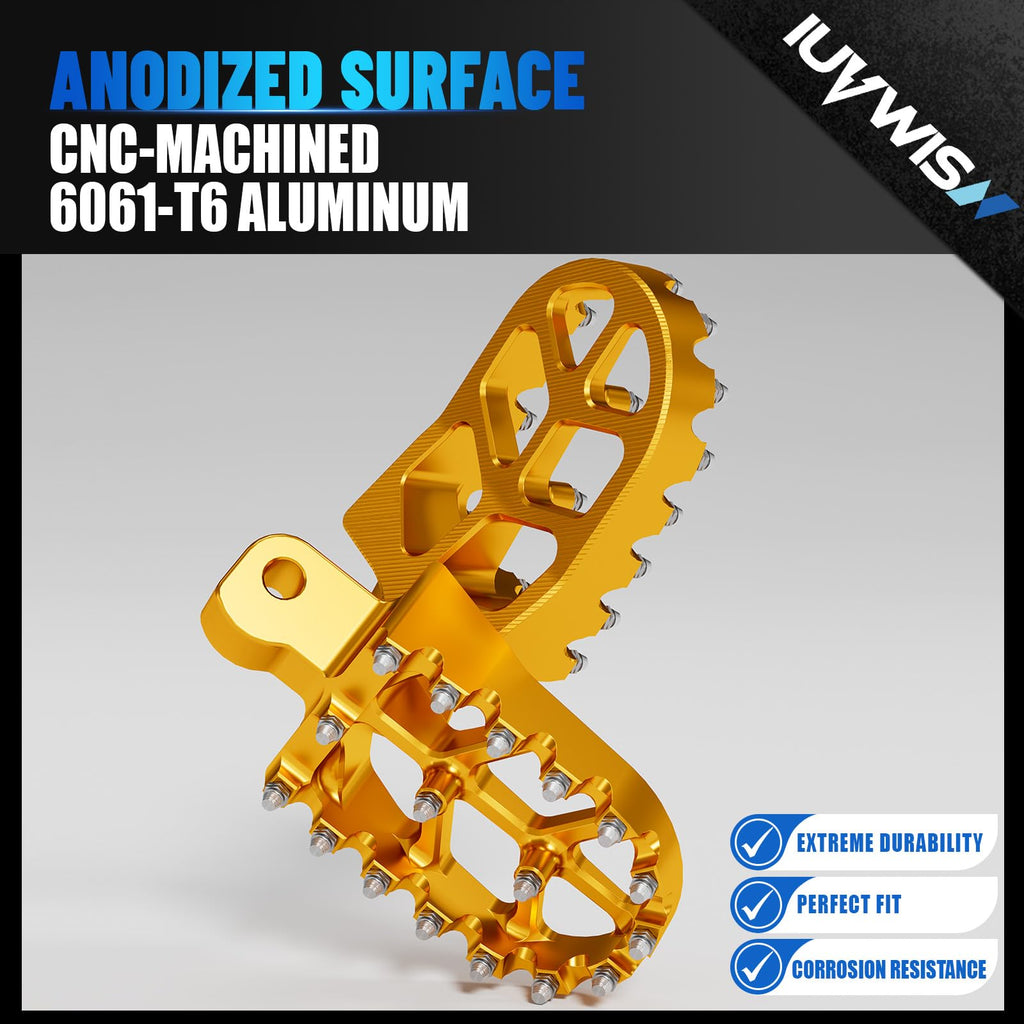 Dirt Bike Foot Pegs Footpegs Rest Pedal CNC for MX 650 500 MX650 MX500 SX500 MX350 Electric Dirt Bike Black