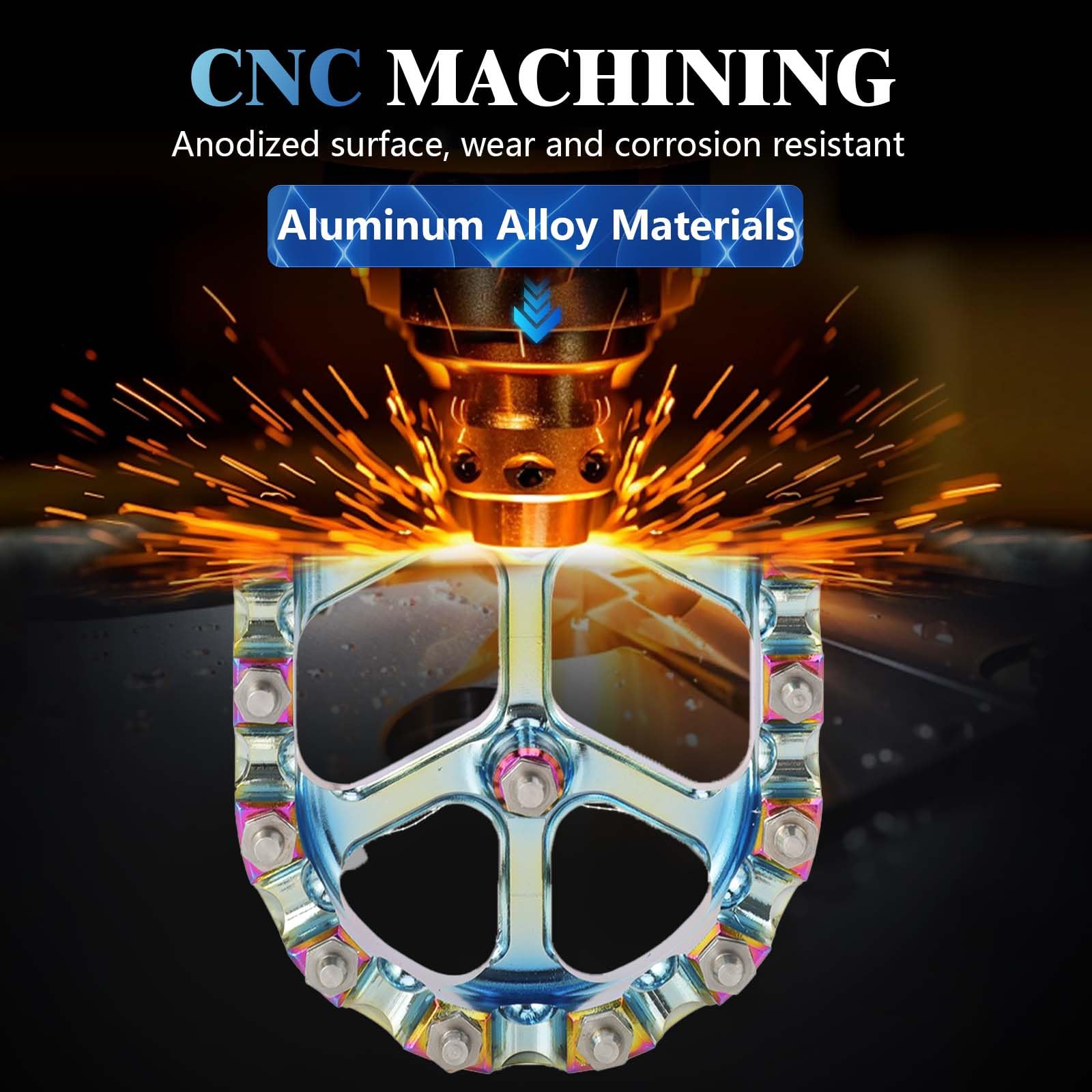 Electric Dirt Bike Wider Foot Pegs Footpegs CNC for Surron Sur Ron LBX ERide Pro SS 2.0 3.0 E-Ride Pro SR/S 79Bike Falcon GT Ventus One Black