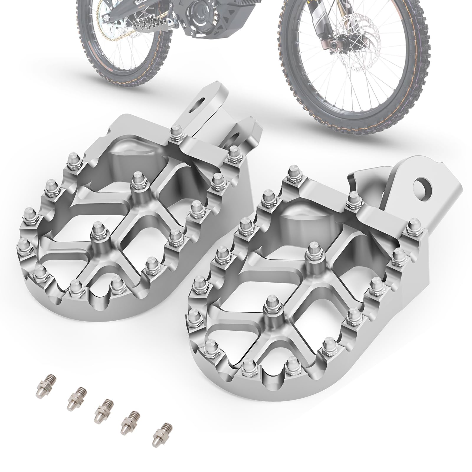 Electric Dirt Bike Wider Foot Pegs Footpegs CNC for Surron Sur Ron LBX ERide Pro SS 2.0 3.0 E-Ride Pro SR/S 79Bike Falcon GT Ventus One Black