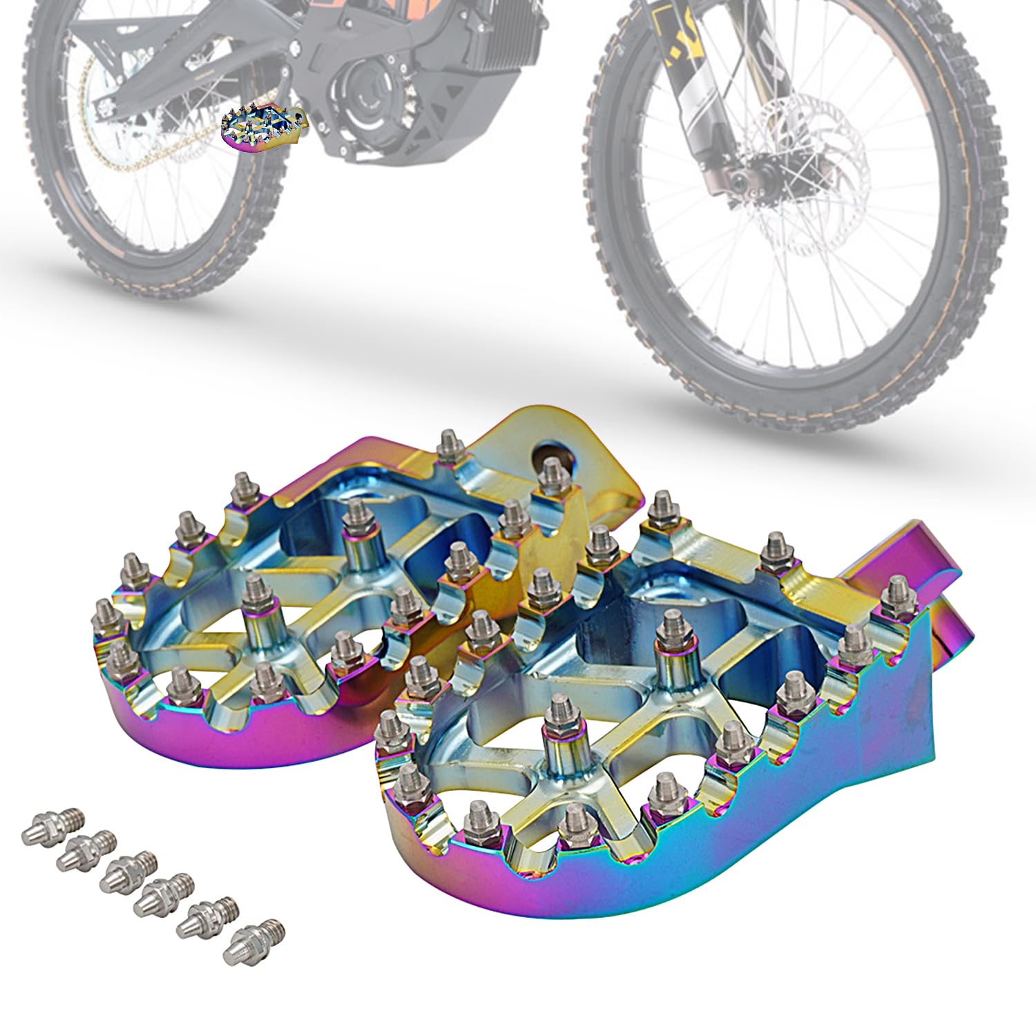 Electric Dirt Bike Wider Foot Pegs Footpegs CNC for Surron Sur Ron LBX ERide Pro SS 2.0 3.0 E-Ride Pro SR/S 79Bike Falcon GT Ventus One Black