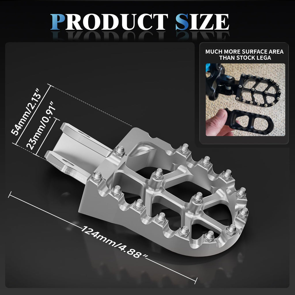 Electric Dirt Bike Wider Foot Pegs Footpegs CNC for Surron Sur Ron LBX ERide Pro SS 2.0 3.0 E-Ride Pro SR/S 79Bike Falcon GT Ventus One Black
