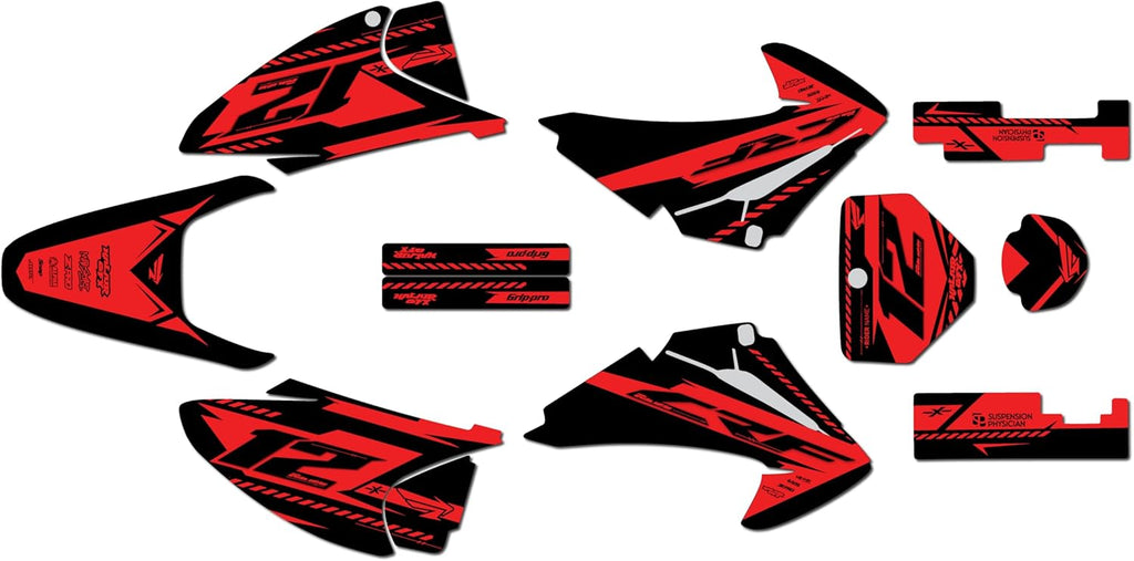 Graphics Kit for Honda CRF 150F (2003-2007) Lethal Series - Dirt Pit Bike Motorcycle Stickers, Dirtbike Racing Automotive Decal Motocross Accessories no-Plastics