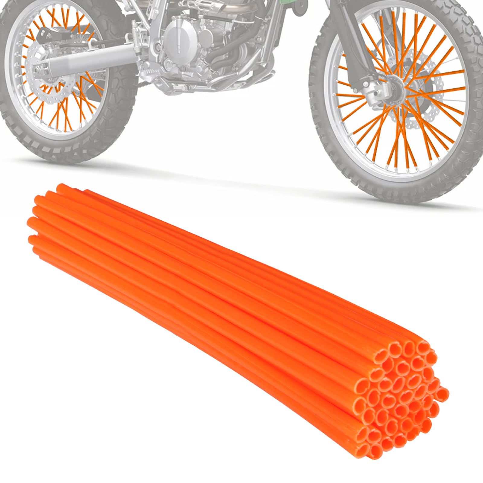 Motorcycle Spoke Skins,Spoke Covers Wheel Wraps Universal for CRF 50 50F CRF 110 CRF125F CRF100F CRF150R CRF250R XR150L TRX 125 8"-21" Rim Dirt Pit Bike ATV Red