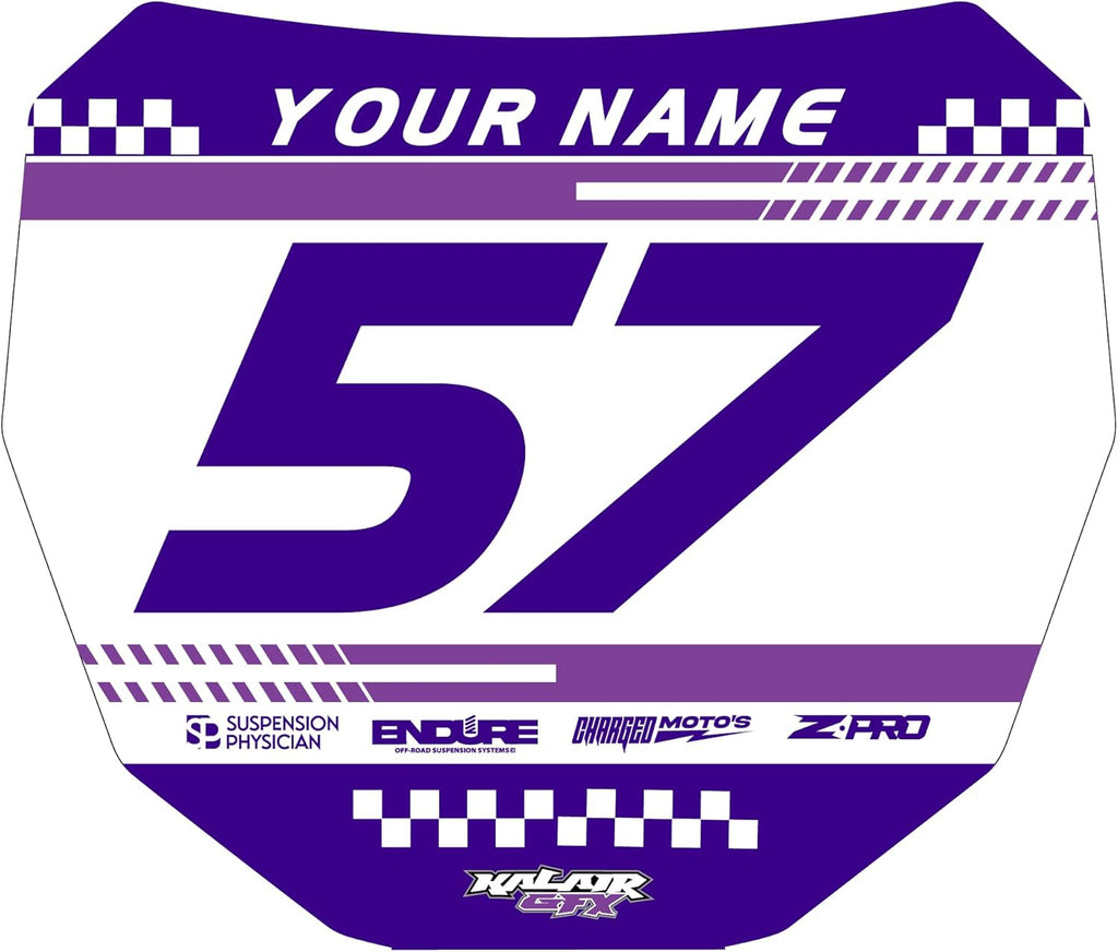 Custom ODI DH Electric Bike Number Plate Decal - Personalized Racing Graphics with Your Name & Number, Surron Multicolored Eye-catching Plate Design Decals.