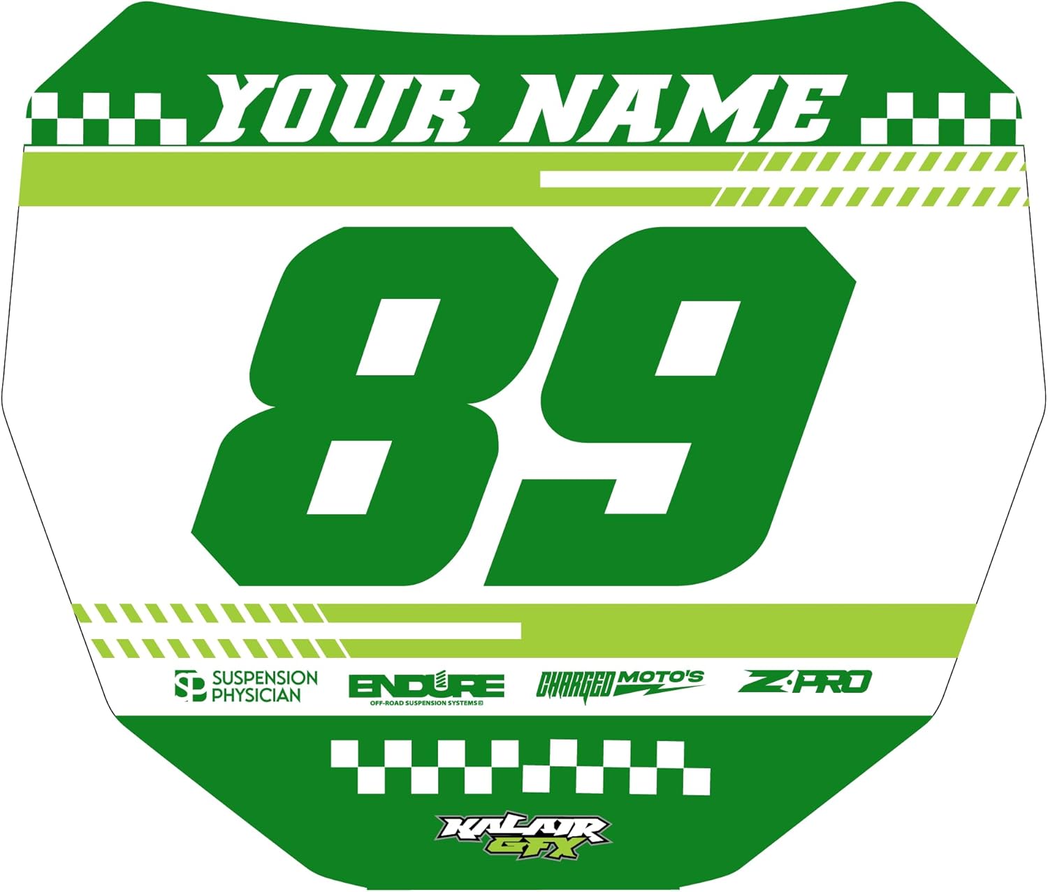 Custom ODI DH Electric Bike Number Plate Decal - Personalized Racing Graphics with Your Name & Number, Surron Multicolored Eye-catching Plate Design Decals.