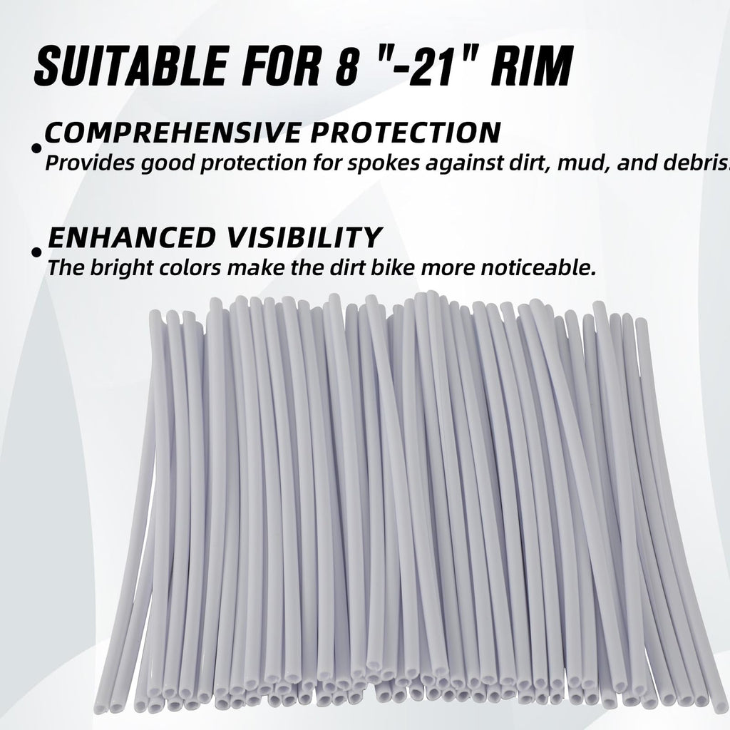 Motorcycle Spoke Skins,Spoke Covers Wheel Wraps Universal for CRF 50 50F CRF 110 CRF125F CRF100F CRF150R CRF250R XR150L TRX 125 8"-21" Rim Dirt Pit Bike ATV Red