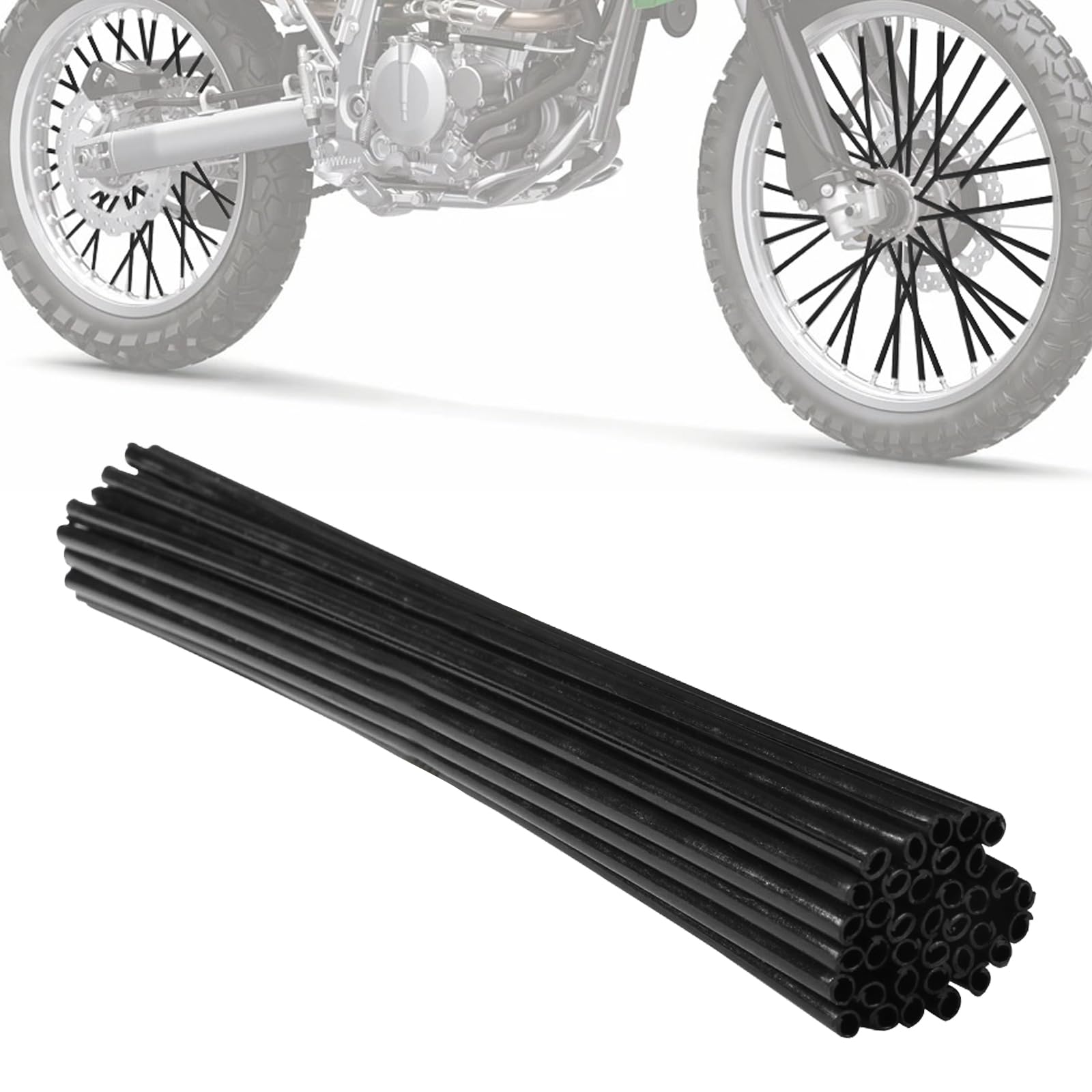 Motorcycle Spoke Skins,Spoke Covers Wheel Wraps Universal for CRF 50 50F CRF 110 CRF125F CRF100F CRF150R CRF250R XR150L TRX 125 8"-21" Rim Dirt Pit Bike ATV Red