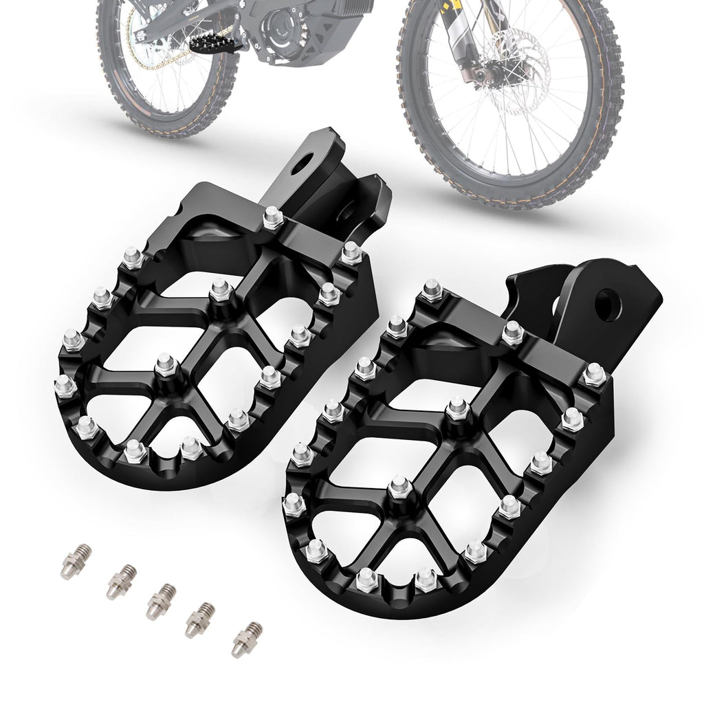 Electric Dirt Bike Wider Foot Pegs Footpegs CNC for Surron Sur Ron LBX ERide Pro SS 2.0 3.0 E-Ride Pro SR/S 79Bike Falcon GT Ventus One Black