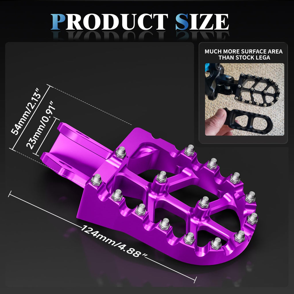 Electric Dirt Bike Wider Foot Pegs Footpegs CNC for Surron Sur Ron LBX ERide Pro SS 2.0 3.0 E-Ride Pro SR/S 79Bike Falcon GT Ventus One Black