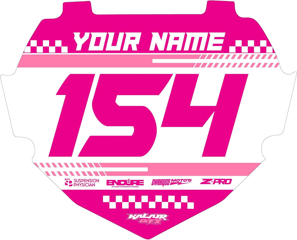 Custom BMX Box Two Number Plate Decals - Personalize Your Racing Graphics with Your Name & Number, Multicolored Outstanding Designs, Fits Box Two Plates, Junior and Senior Sizes.