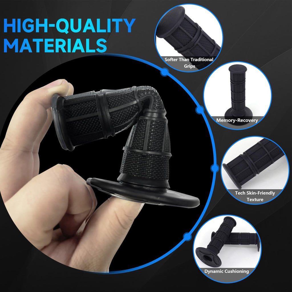 Dirt Bike Handlebar Grips 7/8" Rubber Handle Grip Universal for Sur Ron Surron LBX Talaria Sting R MX3/R MX4 MX5 Talaria X3 XXX E-Ride Pro SR S SS 2.0 3.0 Ventus One Electric Dirt Bike Black