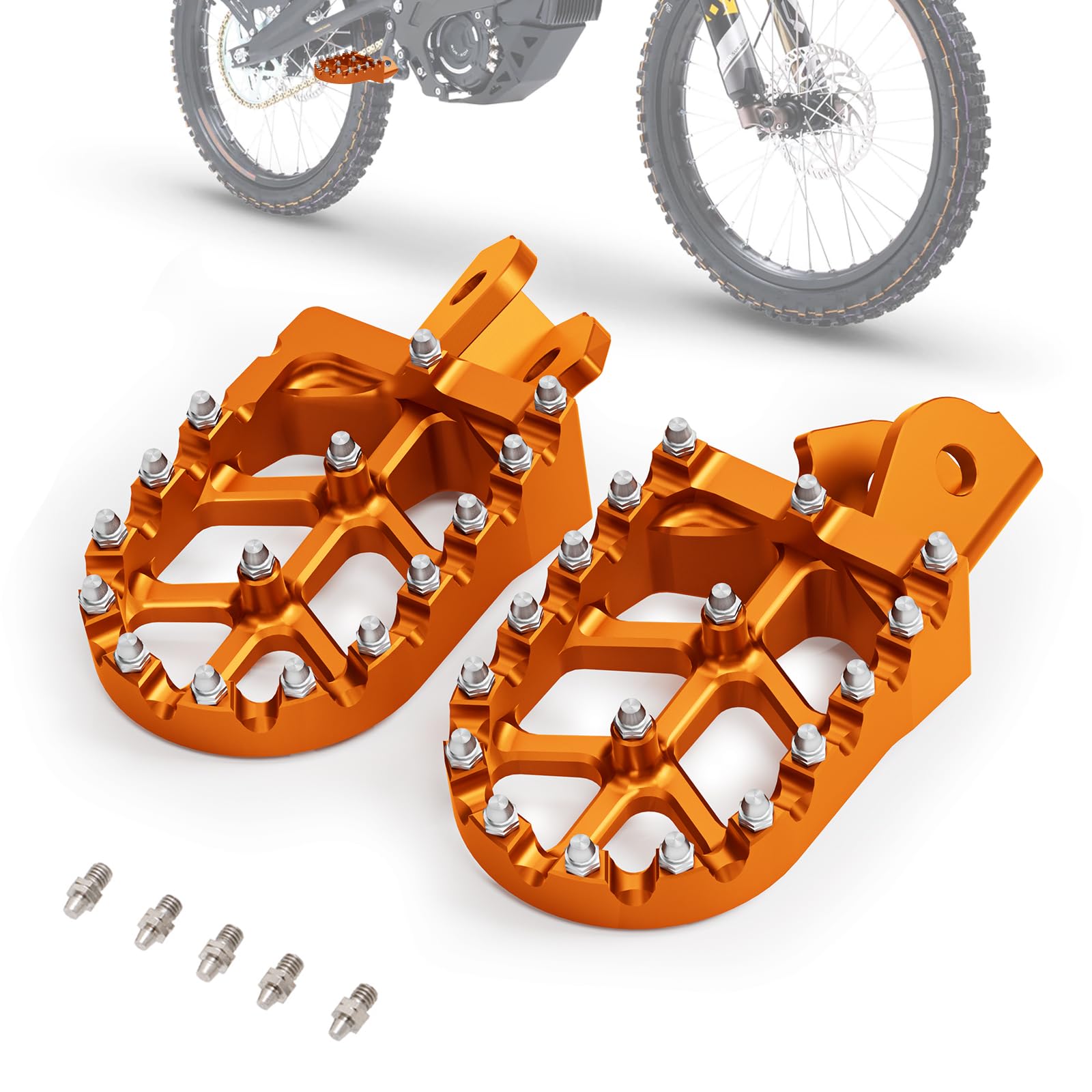 Electric Dirt Bike Wider Foot Pegs Footpegs CNC for Surron Sur Ron LBX ERide Pro SS 2.0 3.0 E-Ride Pro SR/S 79Bike Falcon GT Ventus One Black