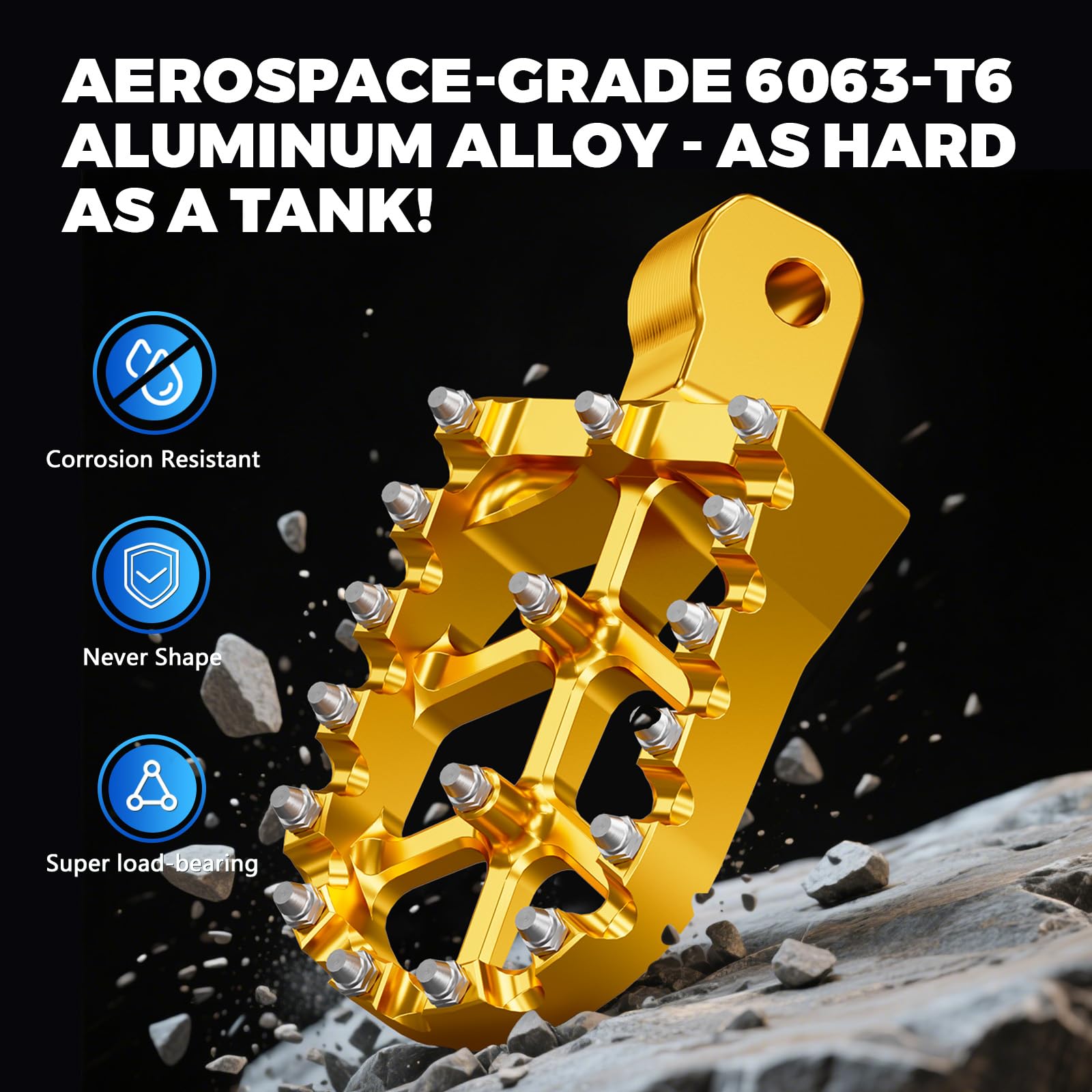 Dirt Bike Foot Pegs Footpegs Rest Pedal CNC for MX 650 500 MX650 MX500 SX500 MX350 Electric Dirt Bike Black