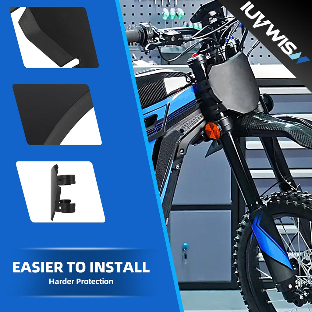 Electric Dirt Bike Number Plate Front License for Surron LBX Tutti Soleil 01 Yozma IN10 Talaria Sting MX3/R MX4 MX5 XXX eRide Pro SR S SS 2.0 3.0 Rawrr Mantis Ebox Dragster ETM RTR Black