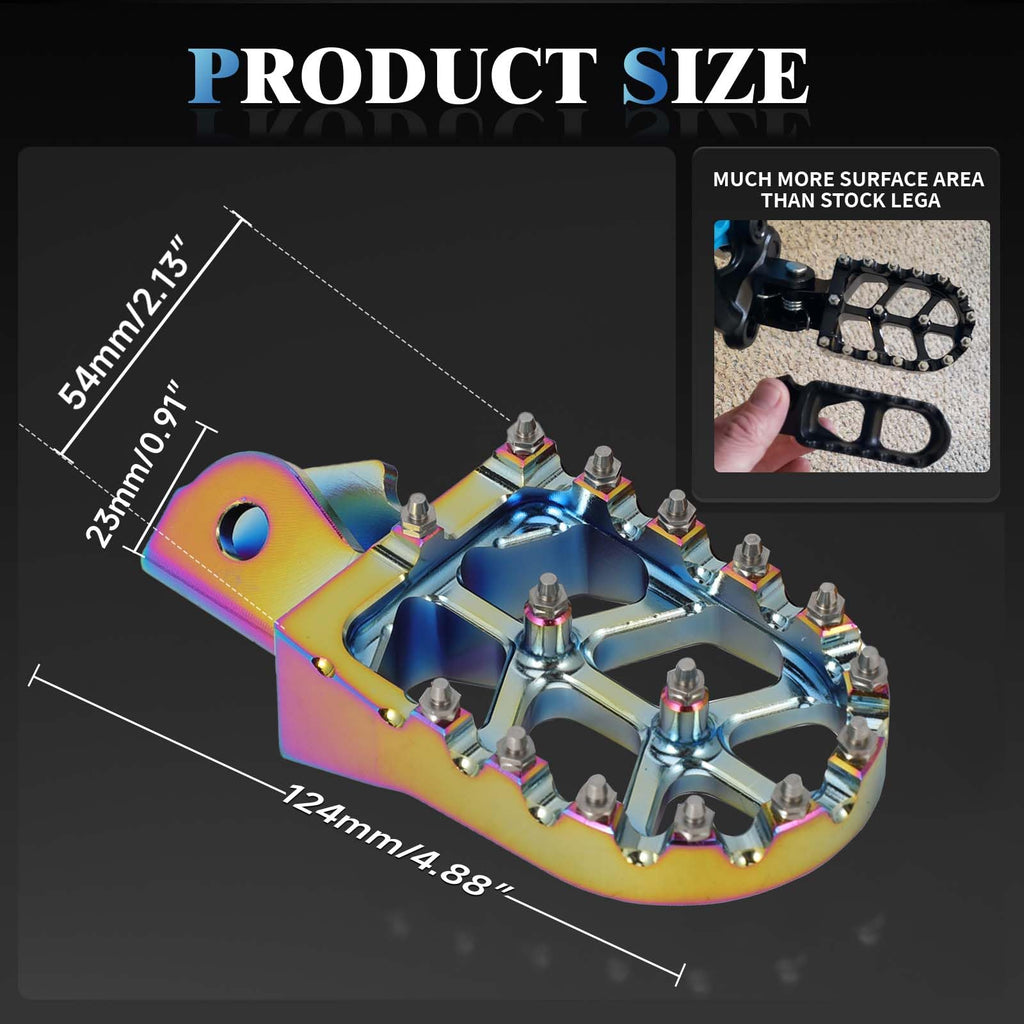 Electric Dirt Bike Wider Foot Pegs Footpegs CNC for Surron Sur Ron LBX ERide Pro SS 2.0 3.0 E-Ride Pro SR/S 79Bike Falcon GT Ventus One Black