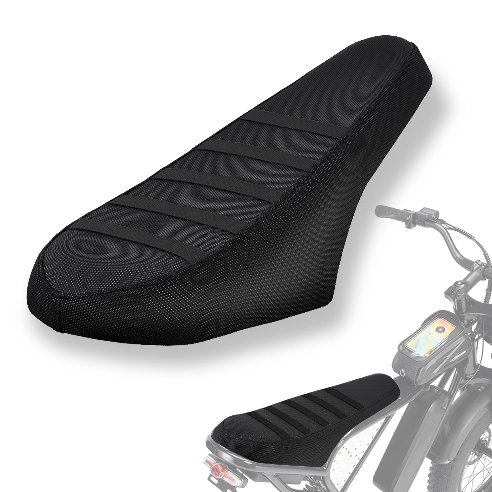 Non-Slip Seat Cover Compatible Fit for Ridstar Q20/Q20 Pro Lite EBike E-Bike, Electric Bike Soft Seat Cover Black